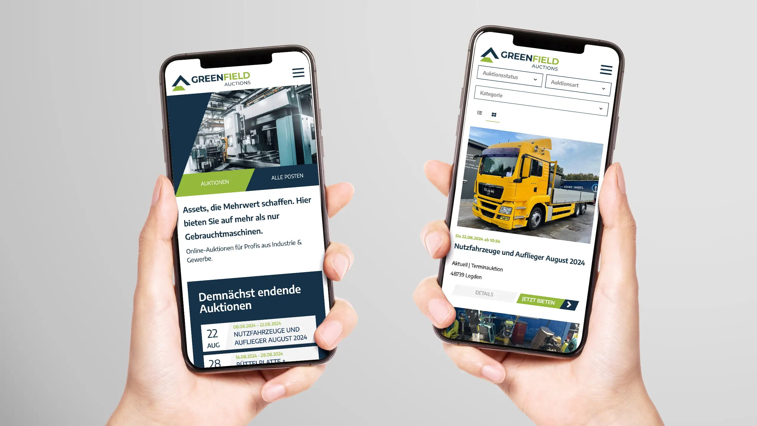Greenfield Industrial GmbH Webdesign